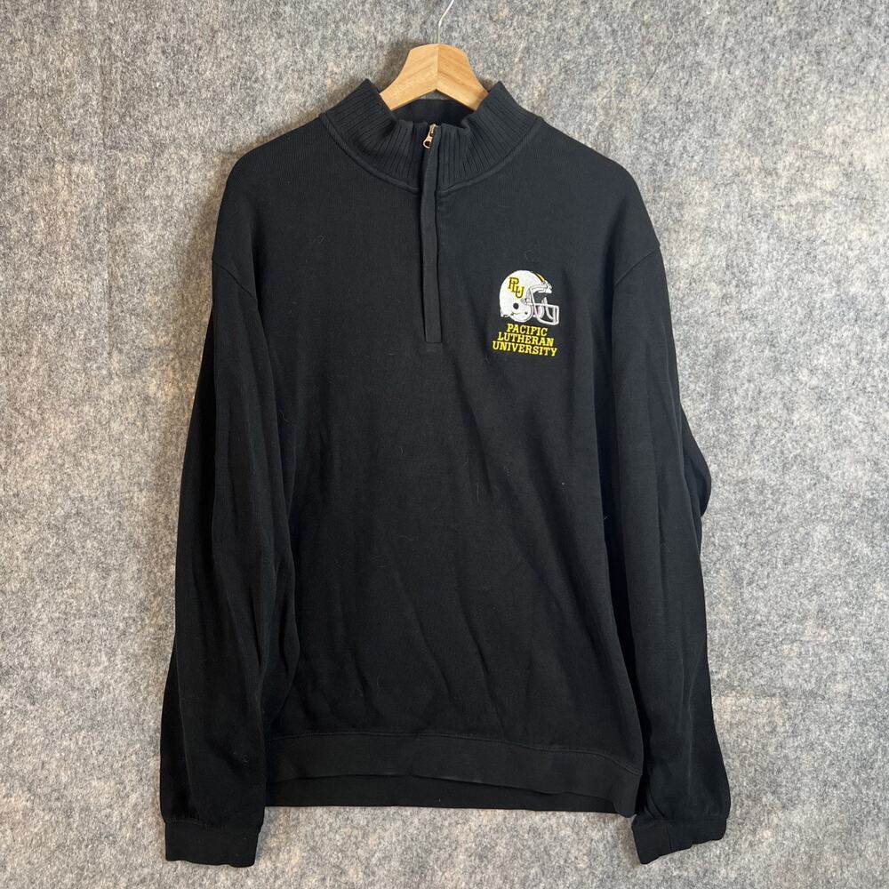 Cutter & Buck Pacific Lutheran University Lutes Football 1/4 Zip Sweater Mens XL